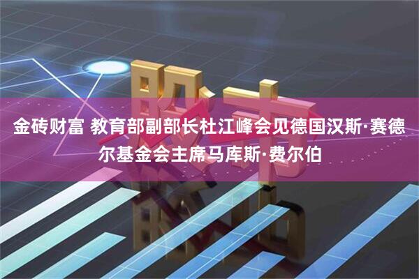 金砖财富 教育部副部长杜江峰会见德国汉斯·赛德尔基金会主席马库斯·费尔伯