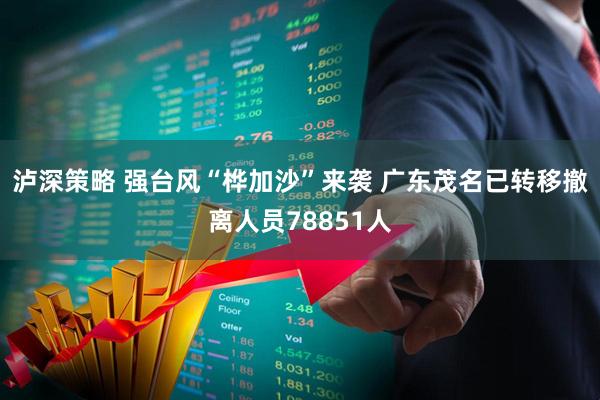泸深策略 强台风“桦加沙”来袭 广东茂名已转移撤离人员78851人