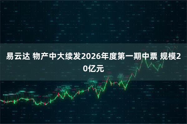 易云达 物产中大续发2026年度第一期中票 规模20亿元