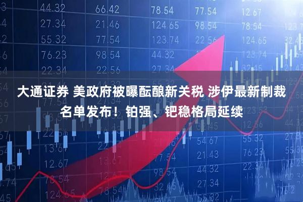 大通证券 美政府被曝酝酿新关税 涉伊最新制裁名单发布！铂强、钯稳格局延续